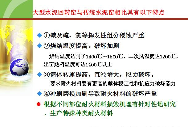 大型水泥回轉(zhuǎn)窯用耐火材料